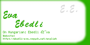 eva ebedli business card